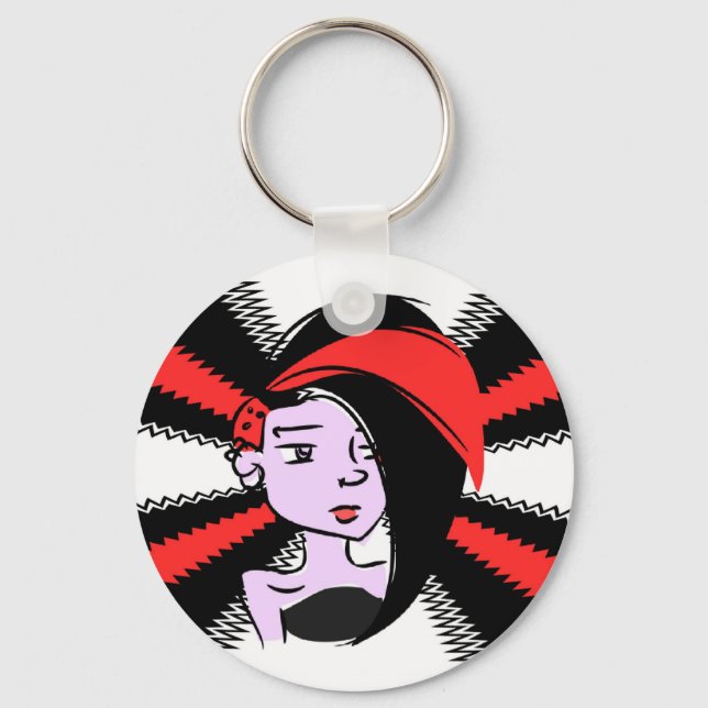 Sten 'N Roll Girls Keychain Nyckelring (Framsida)