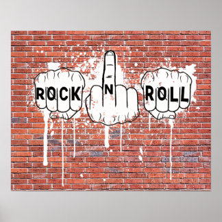 Sten-N-Roll Graffiti Poster