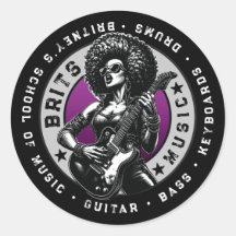 Sten ’n’ Roll Graphic - Women Music School Design