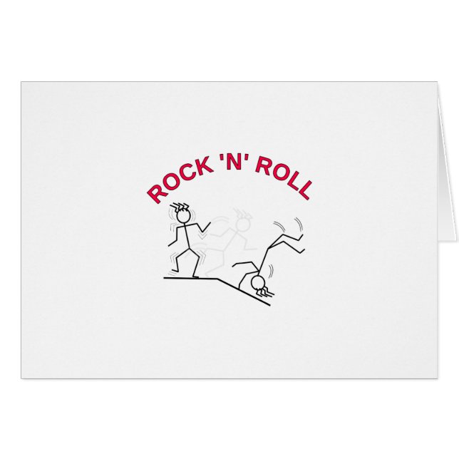 Sten 'N' Roll Hälsningskort (Framsidan Horizontal)