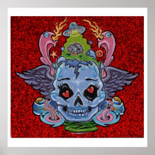 "Sten n' Roll Lobotomy' art print- (pop surreal) Poster