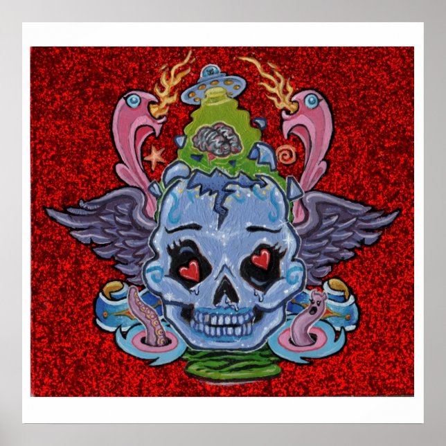 "Sten n' Roll Lobotomy' art print- (pop surreal) Poster (Framsidan)