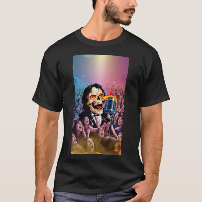 Sten 'n Roll Roar: Skull och Crossbone Edition T Shirt (Framsida)