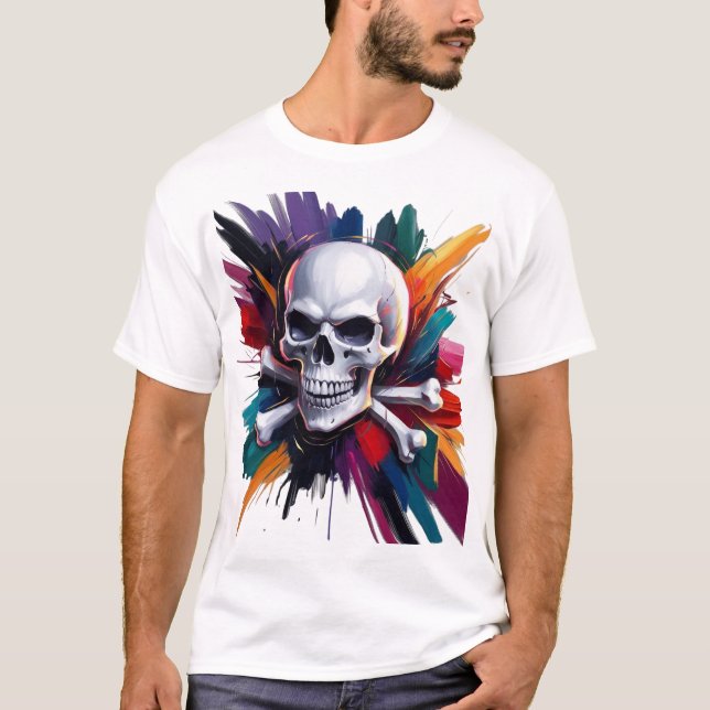 Sten 'n' Roll Skull T Shirt (Framsida)