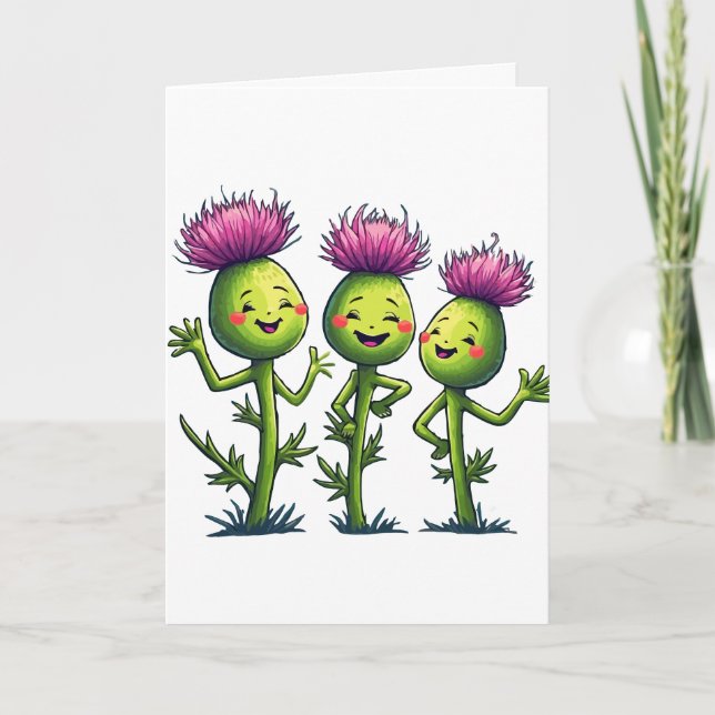 Sten N Thistles Scottish Festival Greeting Card Helgkort (Framsida)