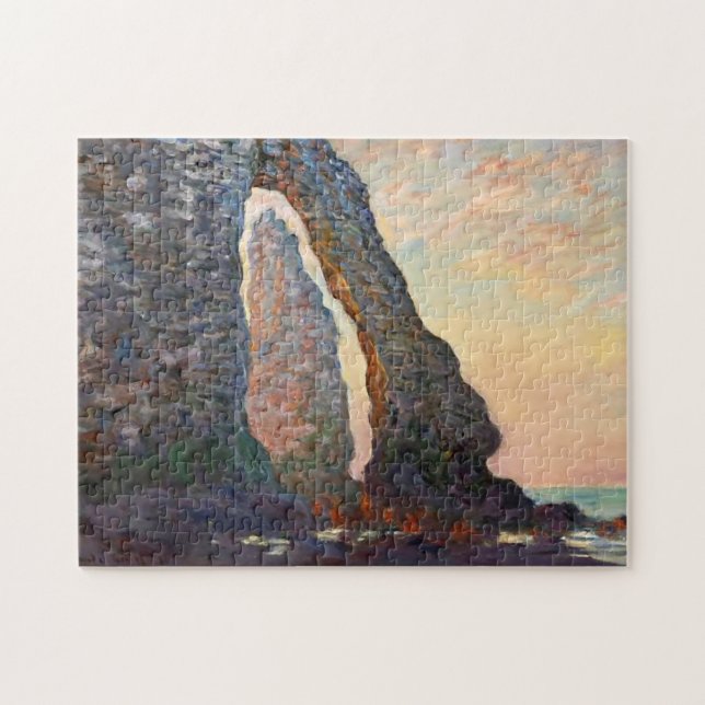 Sten Nål & Porte d'Aval Monet Fine Art Pussel (Horisontell)