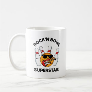 Sten och Bowl Superstar Funny Bowling Pun Kaffemugg