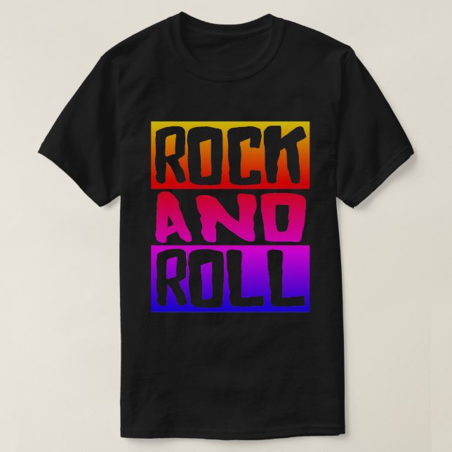 Sten - och - Retro rulle T Shirt (Design framsida)