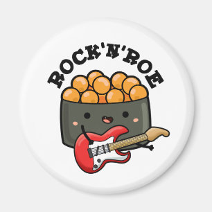 Sten och Roe Cute Rock and roll Sushi Pun Magnet