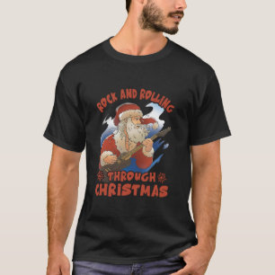 Sten och rullande genom julfonen Guitar SA T Shirt