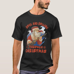 Sten och rullande genom julfonen Guitar SA T Shirt