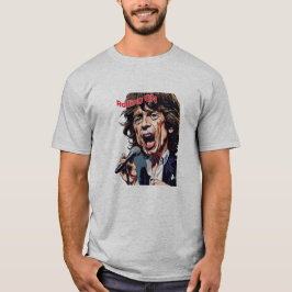 Sten och rullande på t shirt