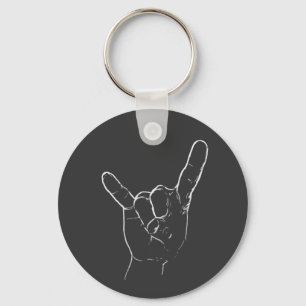 Sten - och - rulle Keychain Nyckelring