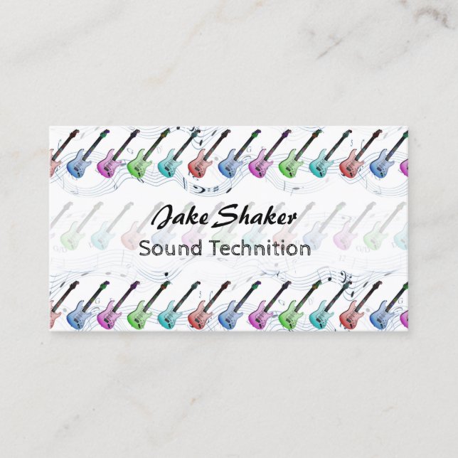 Sten - och - rullmusikvisitkortar visitkort (Framsida)