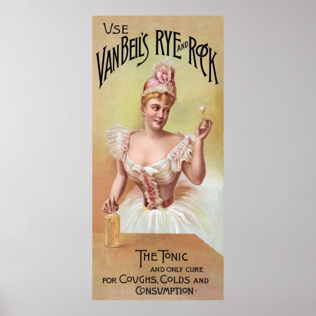 STEN och RYE TONIC PATENT LÄKEMEDEL 1888 Poster (Framsidan)