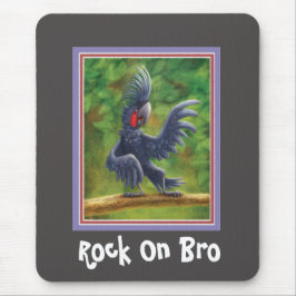 Sten om Bro Black Handflatan Cockatoo Mousepad Musmatta