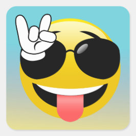 Sten om Emoji Ombre Stickers Fyrkantigt Klistermärke