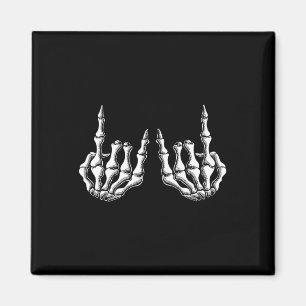 Sten om Skeleton Hand Rock and roll Manar Kvinnor Magnet