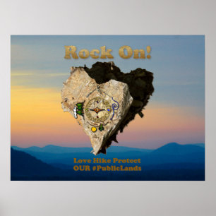 STEN ON! Kärlek Hike skyddar våra landskap Poster