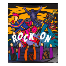 "Sten on" Poster Bandkonsertkonst Music Art