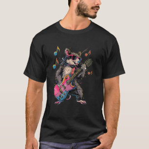 Sten Opossum-uppspelningsgitarr - Funny Guitar Opo T Shirt