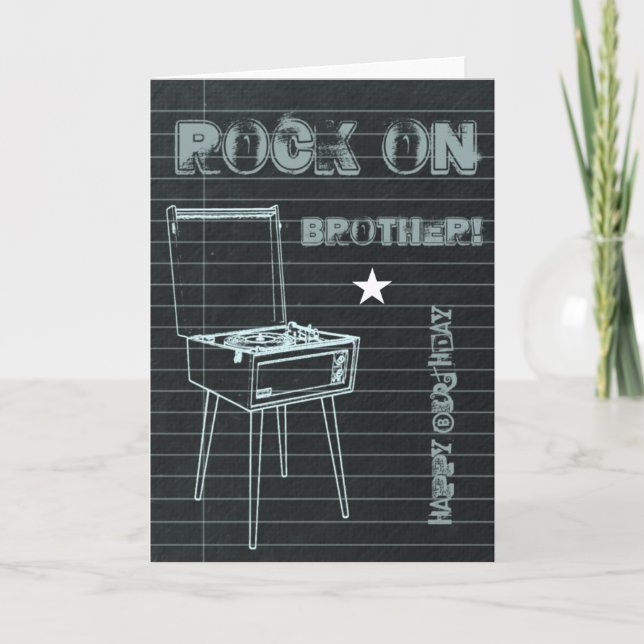 Sten på Broder! Grattis på födelsedagen-kort Kort (Framsida)