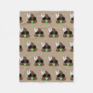 Sten på den Emoji poopen Fleecefilt