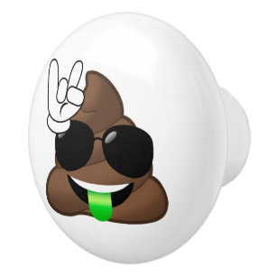 Sten på den Emoji poopen Knopp