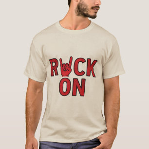 Sten på - Dold Red Typography Music Design T Shirt