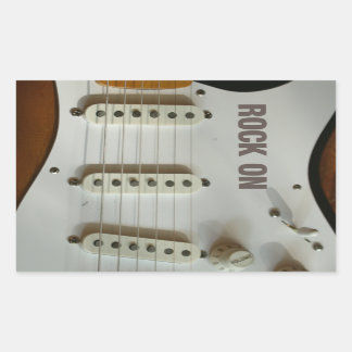Sten på elektriskt gitarr rektangulärt klistermärke