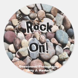 Sten på! Fäst Runt Klistermärke