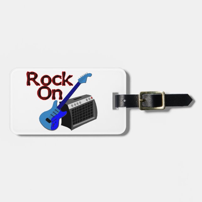 Sten på gitarren & ampere bagagebricka (Horisontell Framsida)