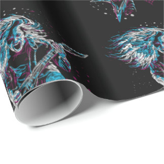 Sten på heavy metalsvart presentpapper