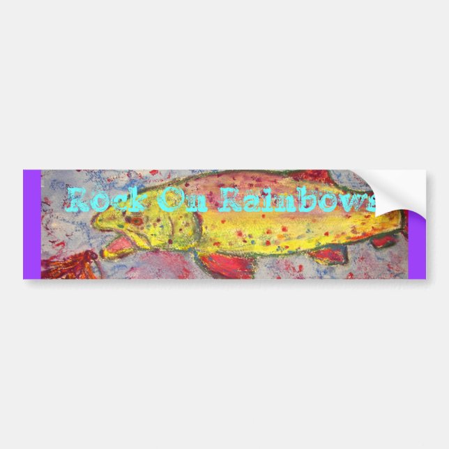 sten på regnbågar bildekal (Framsidan)