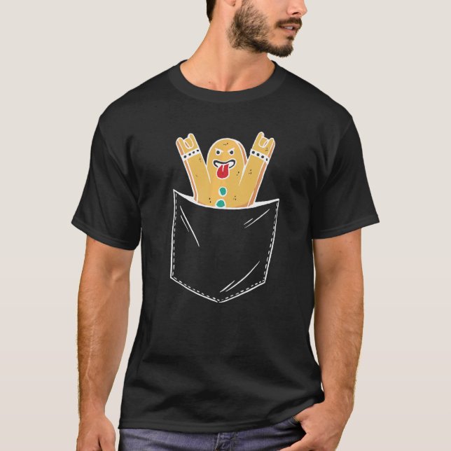 Sten på Rock and roll för musik T Shirt (Framsida)