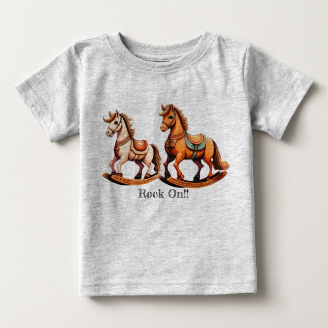 Sten på Rocking Horse T Shirt (Framsida)