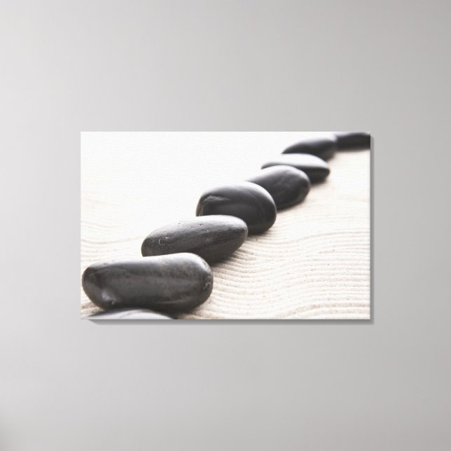 Sten på sand canvastryck (Framsida)