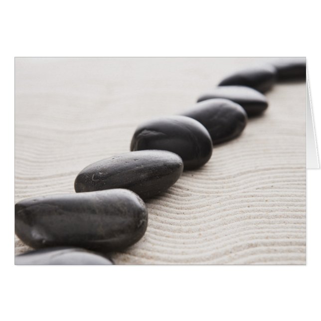 Sten på sand hälsningskort (Framsidan Horizontal)