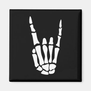 Sten på Skeleton-handsignatur - minimalistiskt Hal Magnet