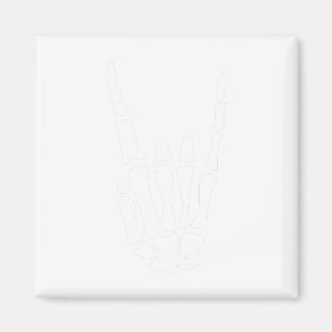 Sten på Skeleton-handsignatur - minimalistiskt Hal Magnet