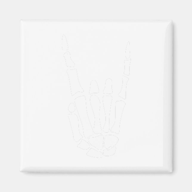 Sten på Skeleton-handsignatur - minimalistiskt Hal Magnet (Framsidan)