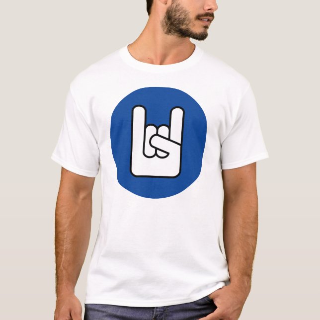 sten på sten räcker blåttskjortan t shirt (Framsida)
