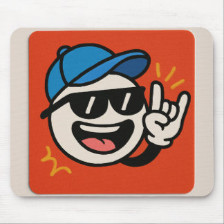 Sten på - Tecknad Sticker 😎 Musmatta