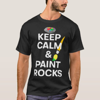 Sten Painting Art Teacher Tee, Behålla Lugn T Shirt