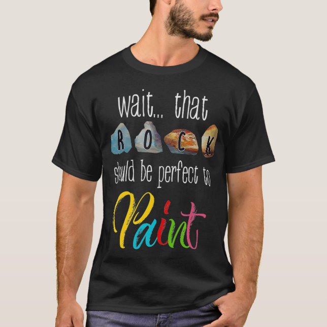 Sten Painting T-Shirt Wait Funny Rainbow Sten Art (Framsida)