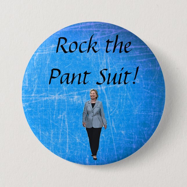 Sten Pant Kostym, Pro Hillary Button Knapp (Framsida)