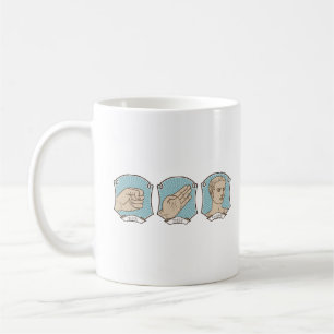 Sten, Papper, Caesar Funny Ord Pun Kaffemugg
