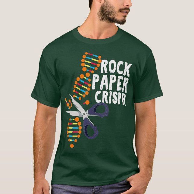 Sten Papper Crispr DNA biolog Genetic Science T Shirt (Framsida)