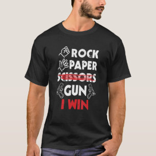 Sten Papper Gun I Win Game Joke T Shirt