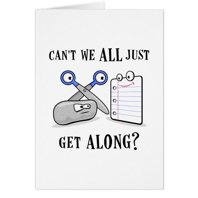 Sten-Papper-Sax Hälsningskort (Framsidan)